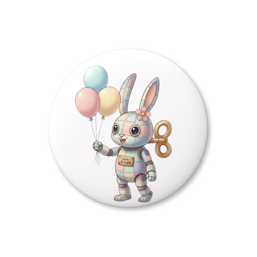 【パッチ🌸】ゼンマイ⚙️仕掛けのウサギの缶バッヂ