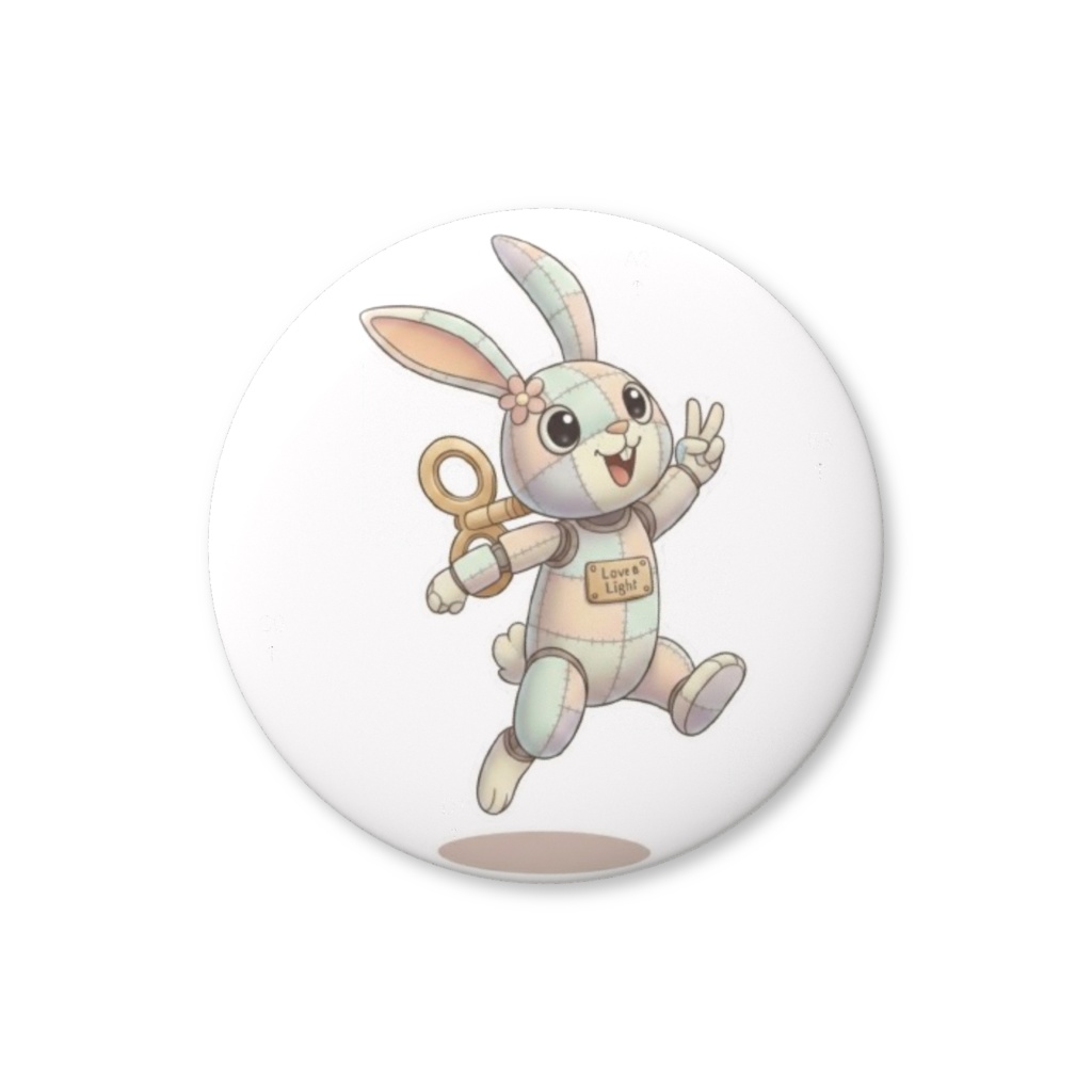 【パッチ🌸】ゼンマイ⚙️仕掛けのウサギの缶バッヂ