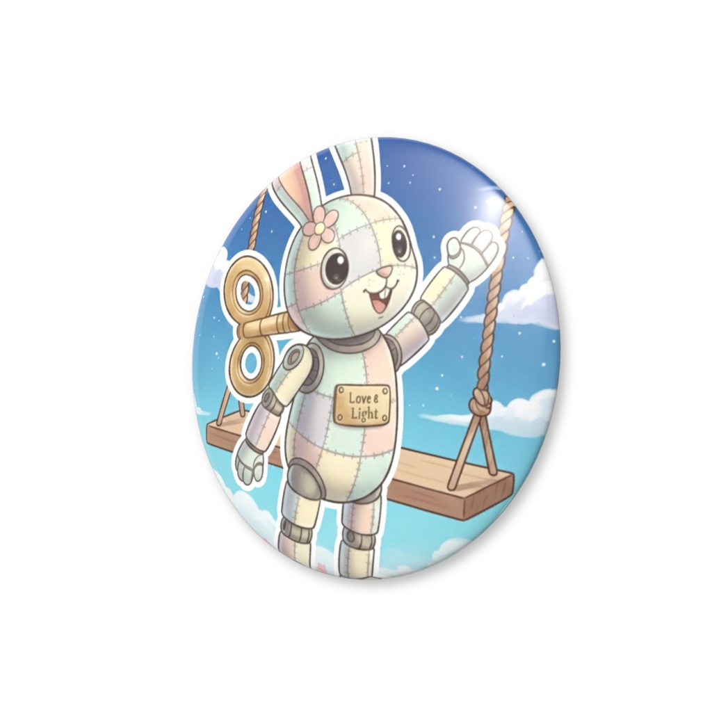 【パッチ🌸】ゼンマイ⚙️仕掛けのウサギの缶バッヂ