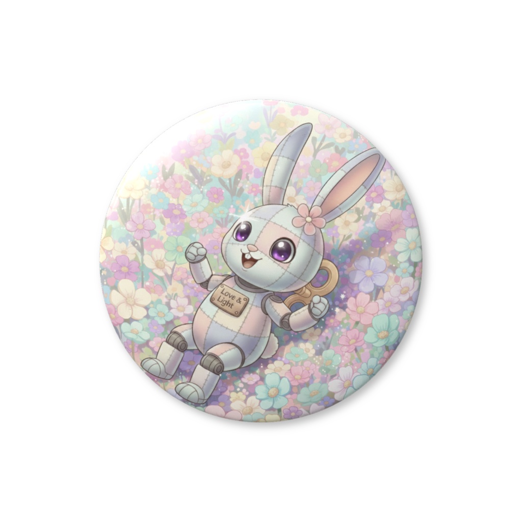 【パッチ🌸】ゼンマイ⚙️仕掛けのウサギの缶バッヂ