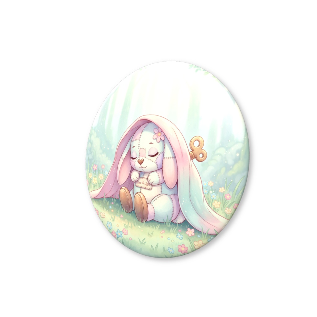 【パッチ🌸】ゼンマイ⚙️仕掛けのウサギの缶バッヂ