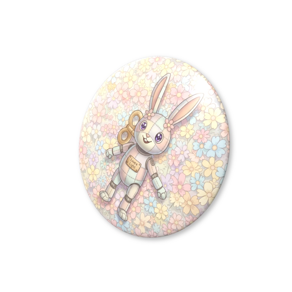 【パッチ🌸】ゼンマイ⚙️仕掛けのウサギの缶バッヂ