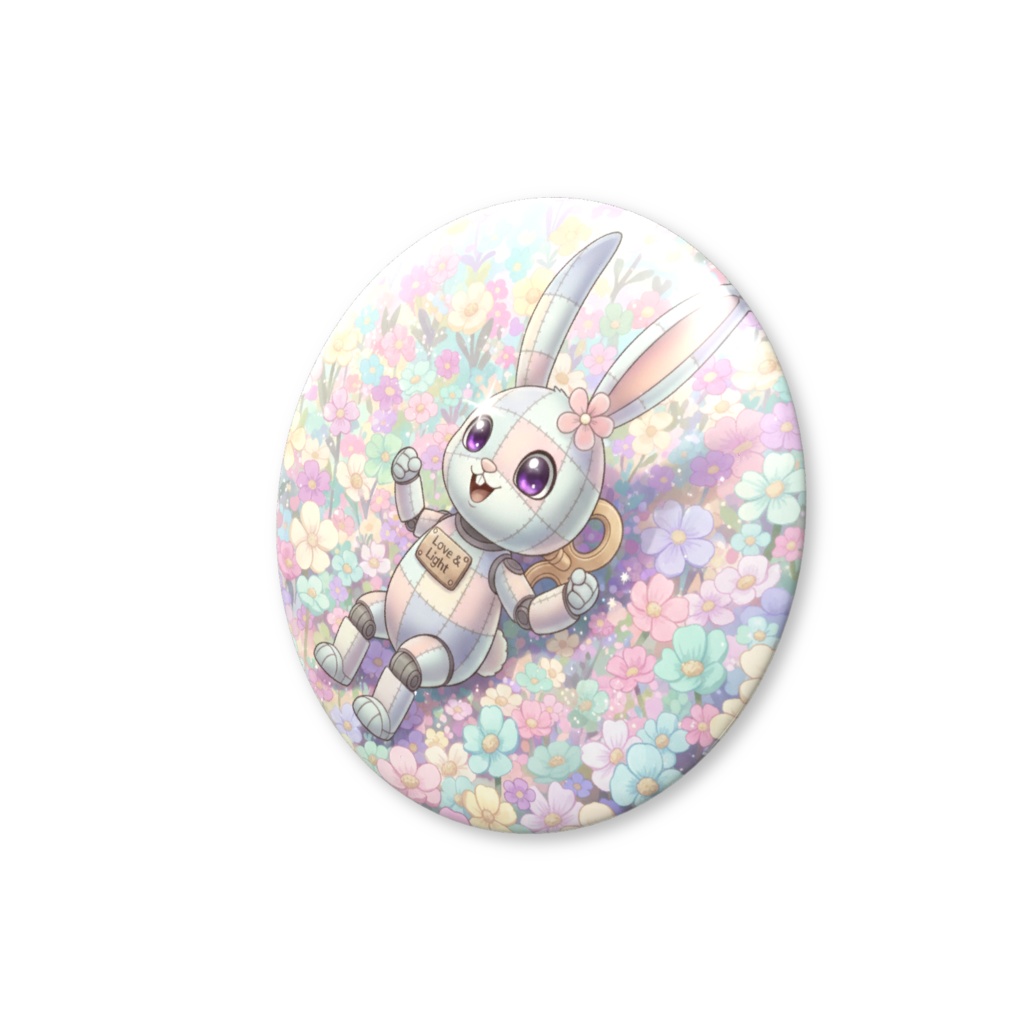 【パッチ🌸】ゼンマイ⚙️仕掛けのウサギの缶バッヂ