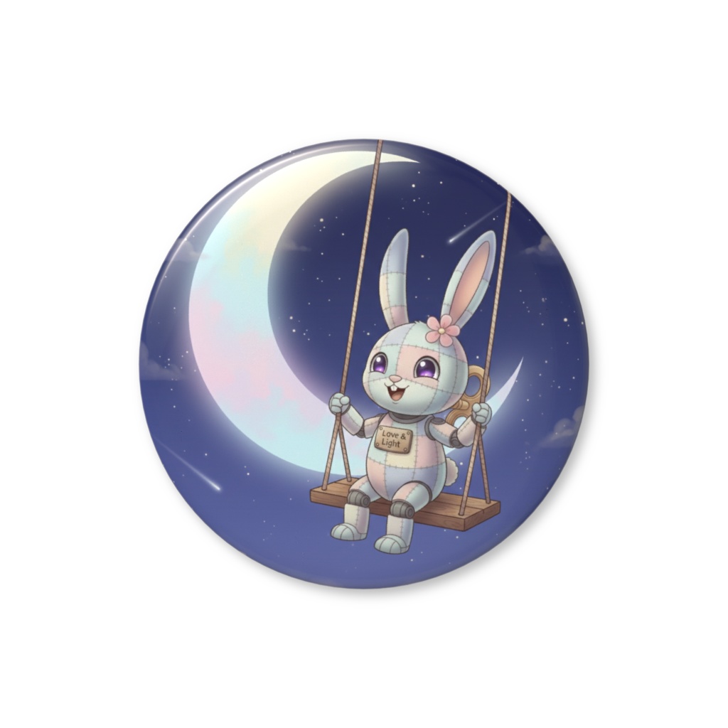 【パッチ🌸】ゼンマイ⚙️仕掛けのウサギの缶バッヂ