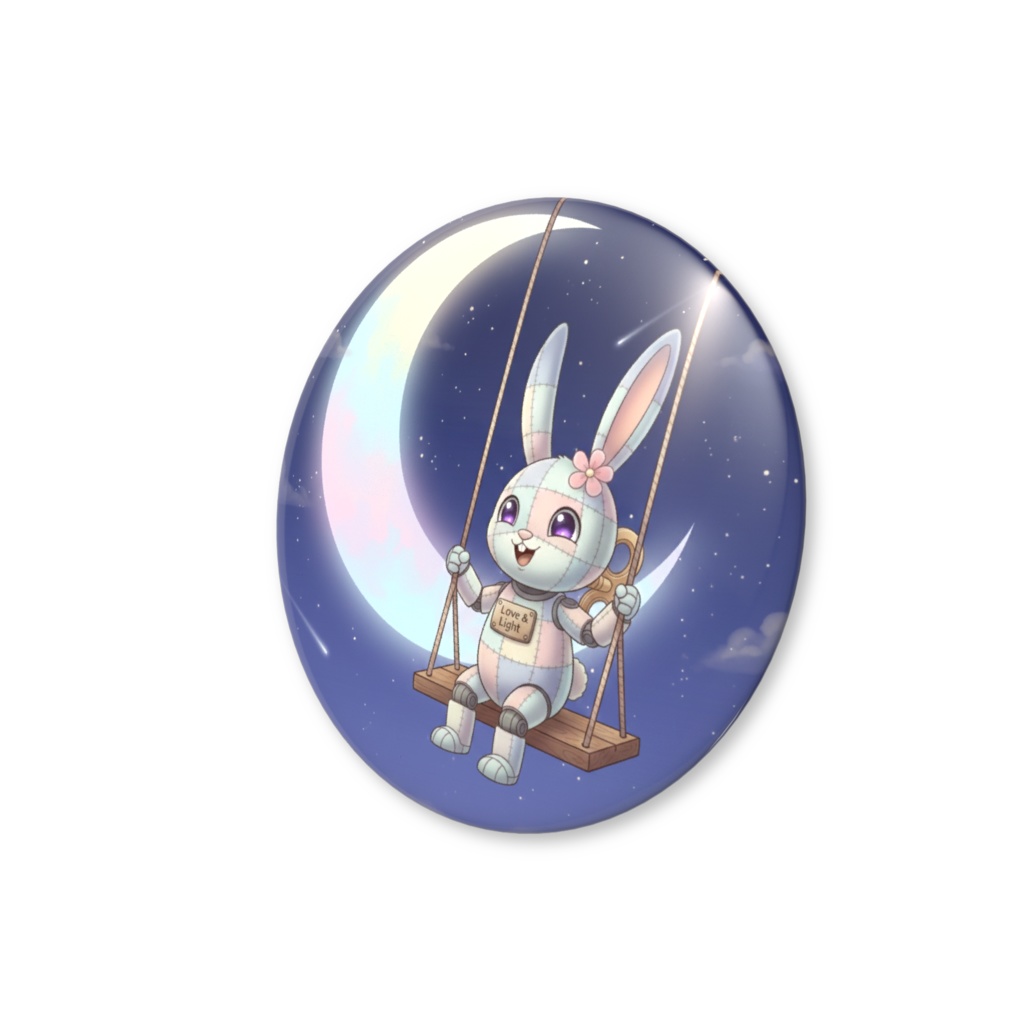 【パッチ🌸】ゼンマイ⚙️仕掛けのウサギの缶バッヂ