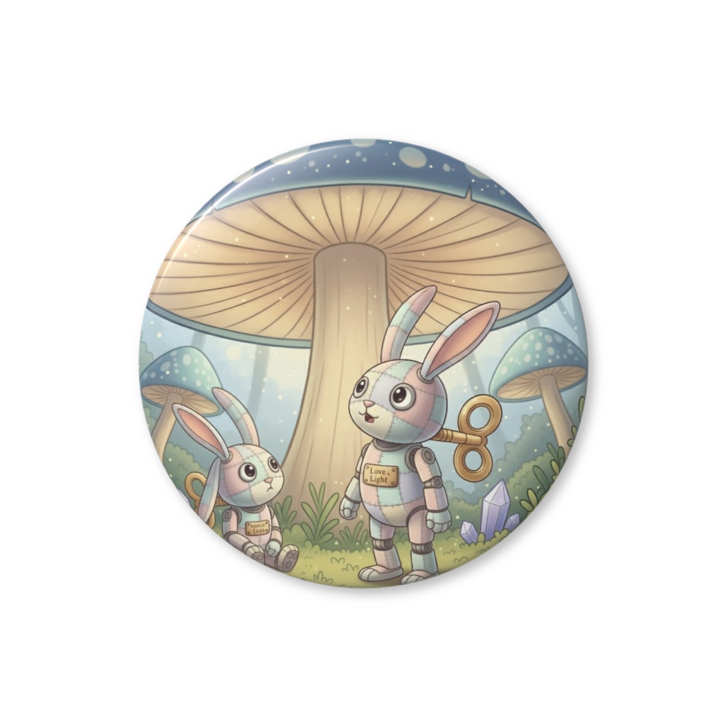 【パッチ🌸】ゼンマイ⚙️仕掛けのウサギの缶バッヂ