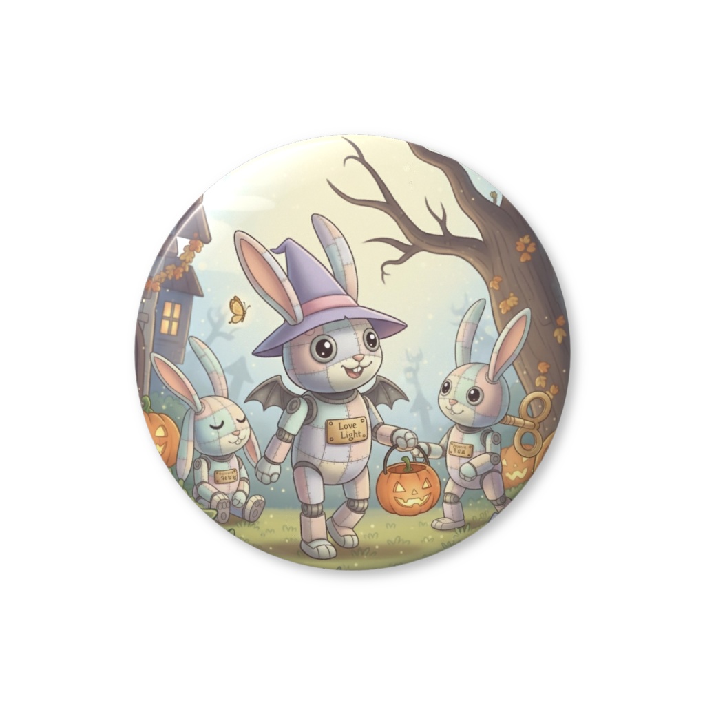 【パッチ🌸】ゼンマイ⚙️仕掛けのウサギの缶バッヂ