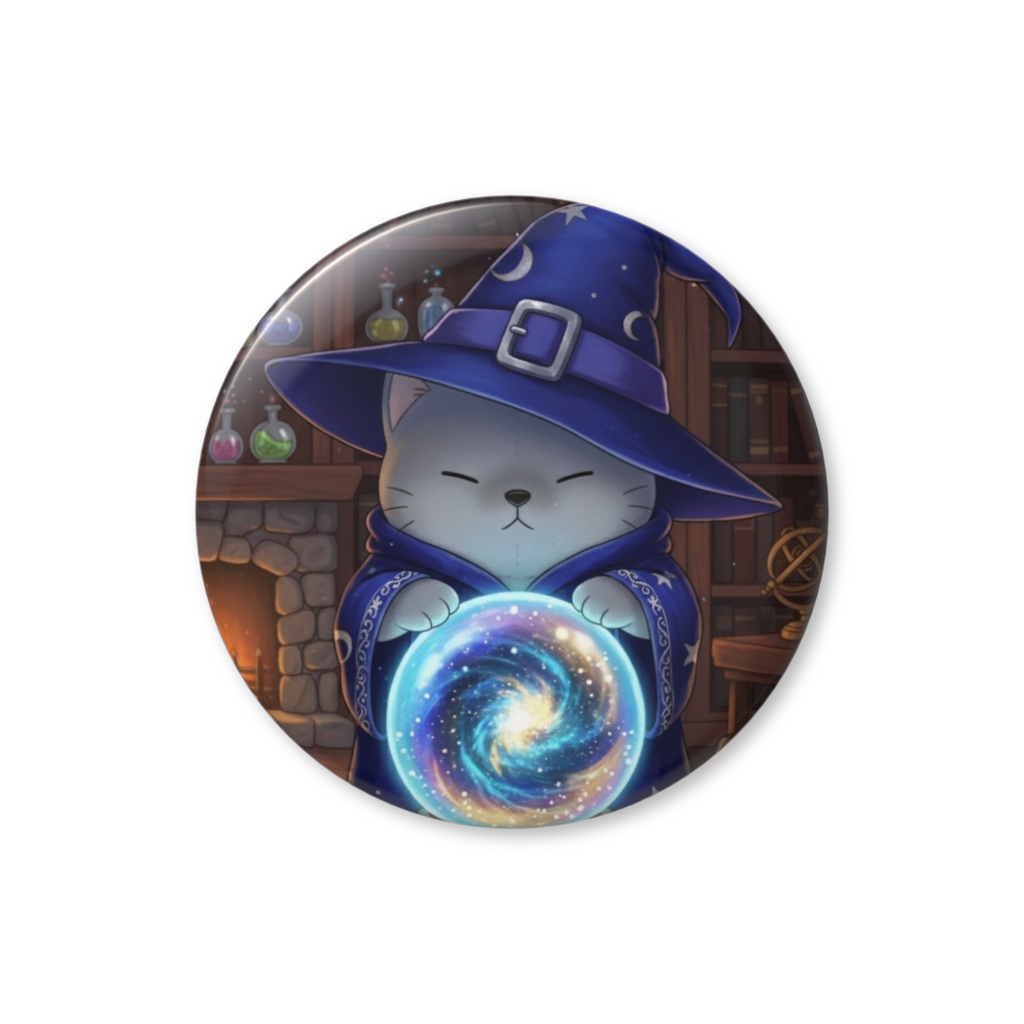 【すんたん🍀】 ぬいぐるみのようなねこの缶バッヂ