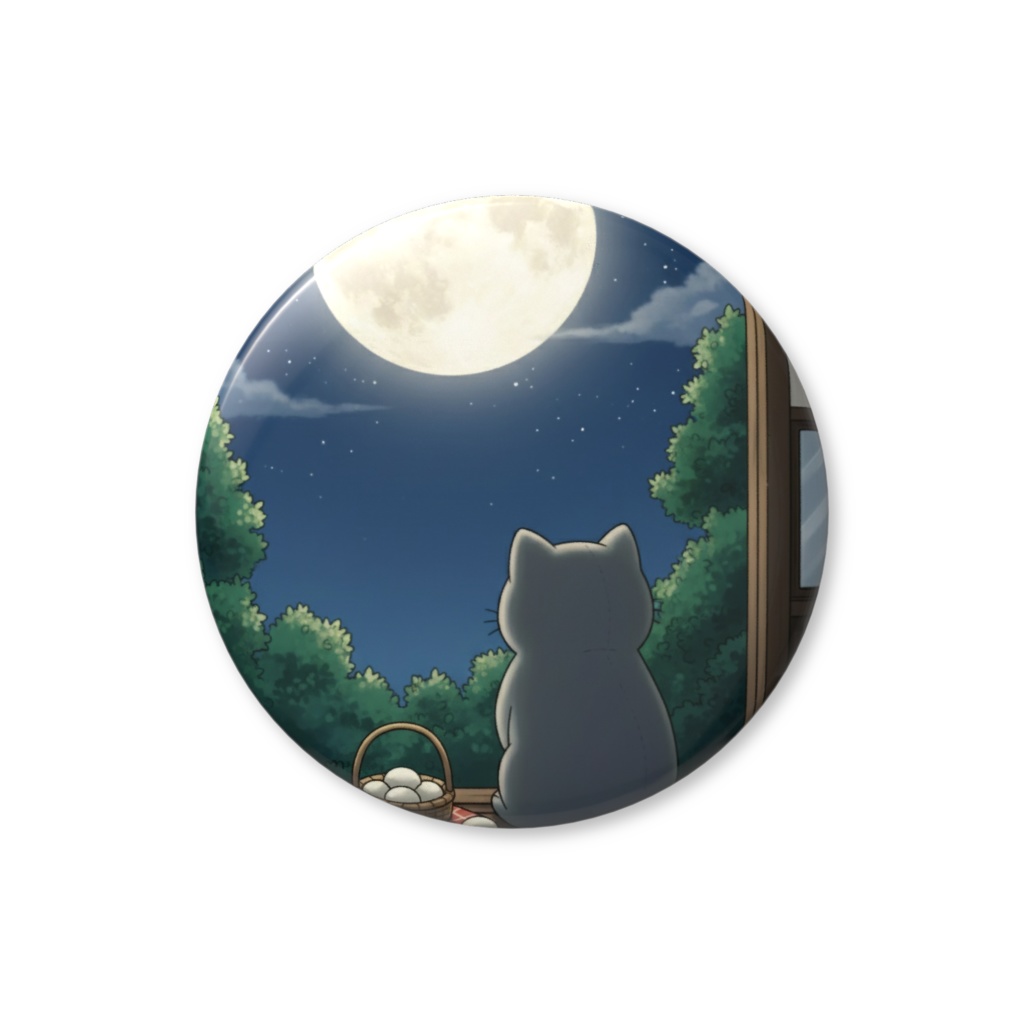 【すんたん🍀】 ぬいぐるみのようなねこの缶バッヂ