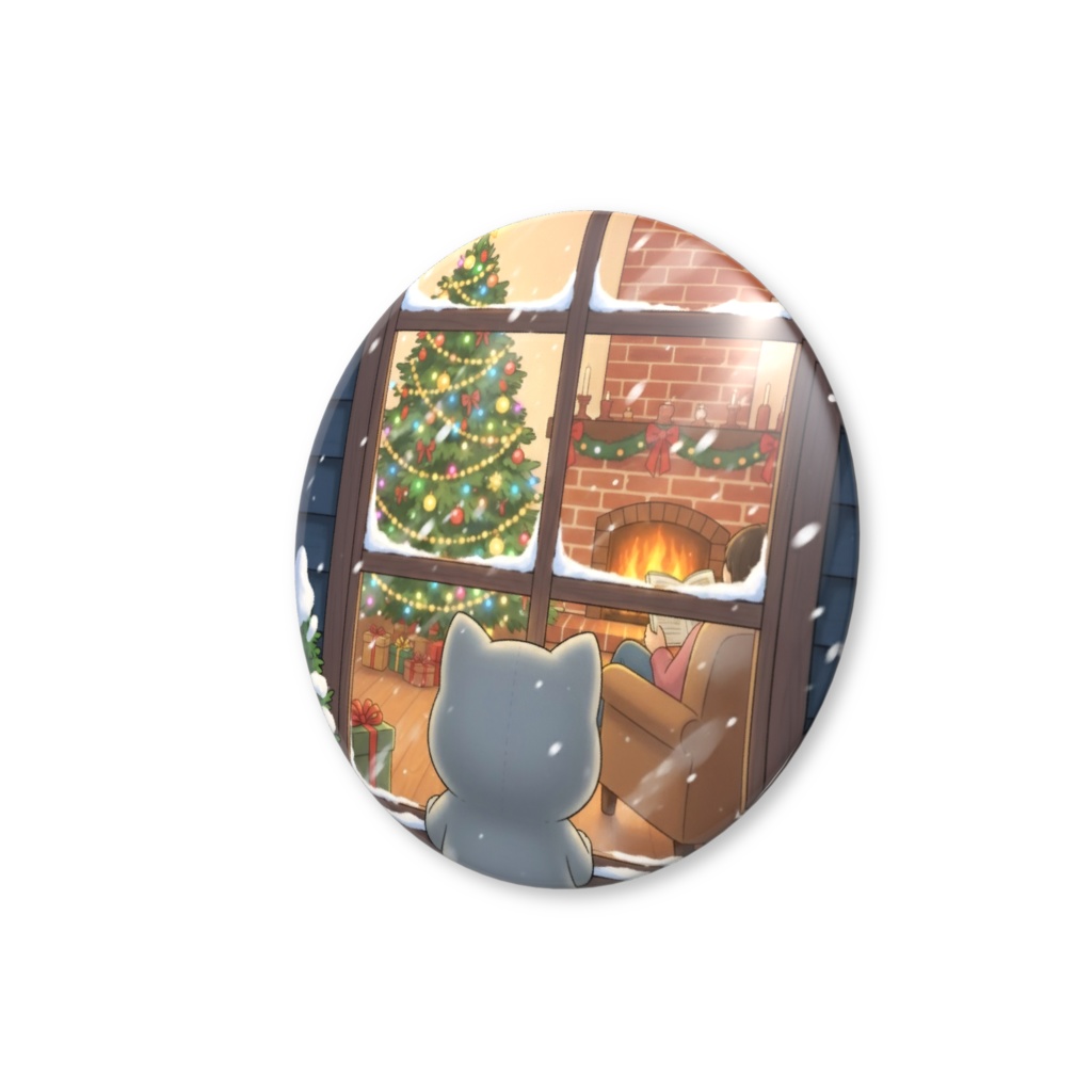 【すんたん🍀】 ぬいぐるみのようなねこの缶バッヂ