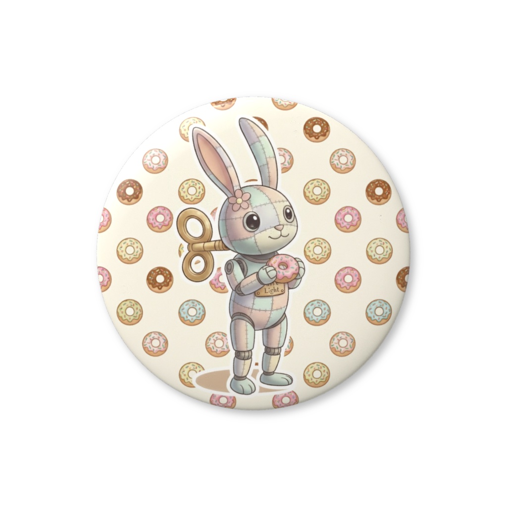 【パッチ🌸】ゼンマイ⚙️仕掛けのウサギの缶バッヂ