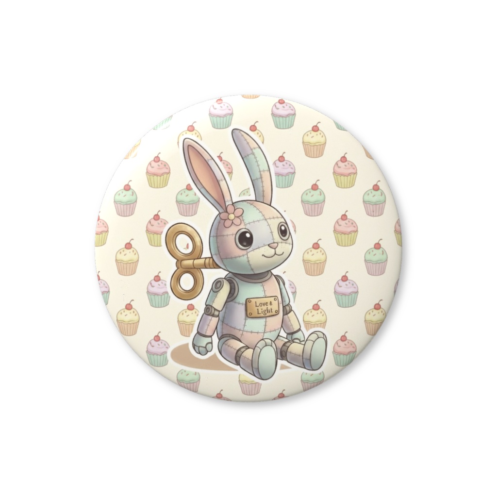 【パッチ🌸】ゼンマイ⚙️仕掛けのウサギの缶バッヂ