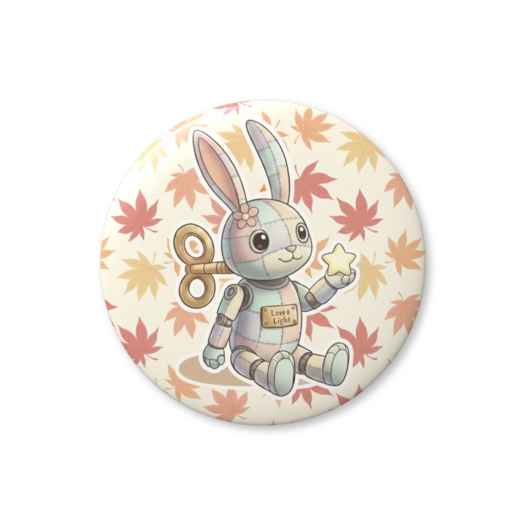 【パッチ🌸】ゼンマイ⚙️仕掛けのウサギの缶バッヂ