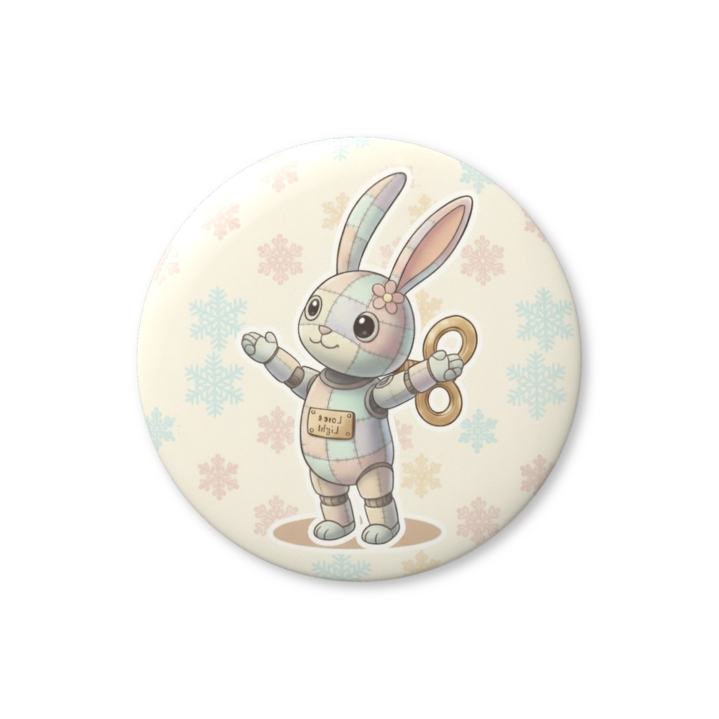 【パッチ🌸】ゼンマイ⚙️仕掛けのウサギの缶バッヂ