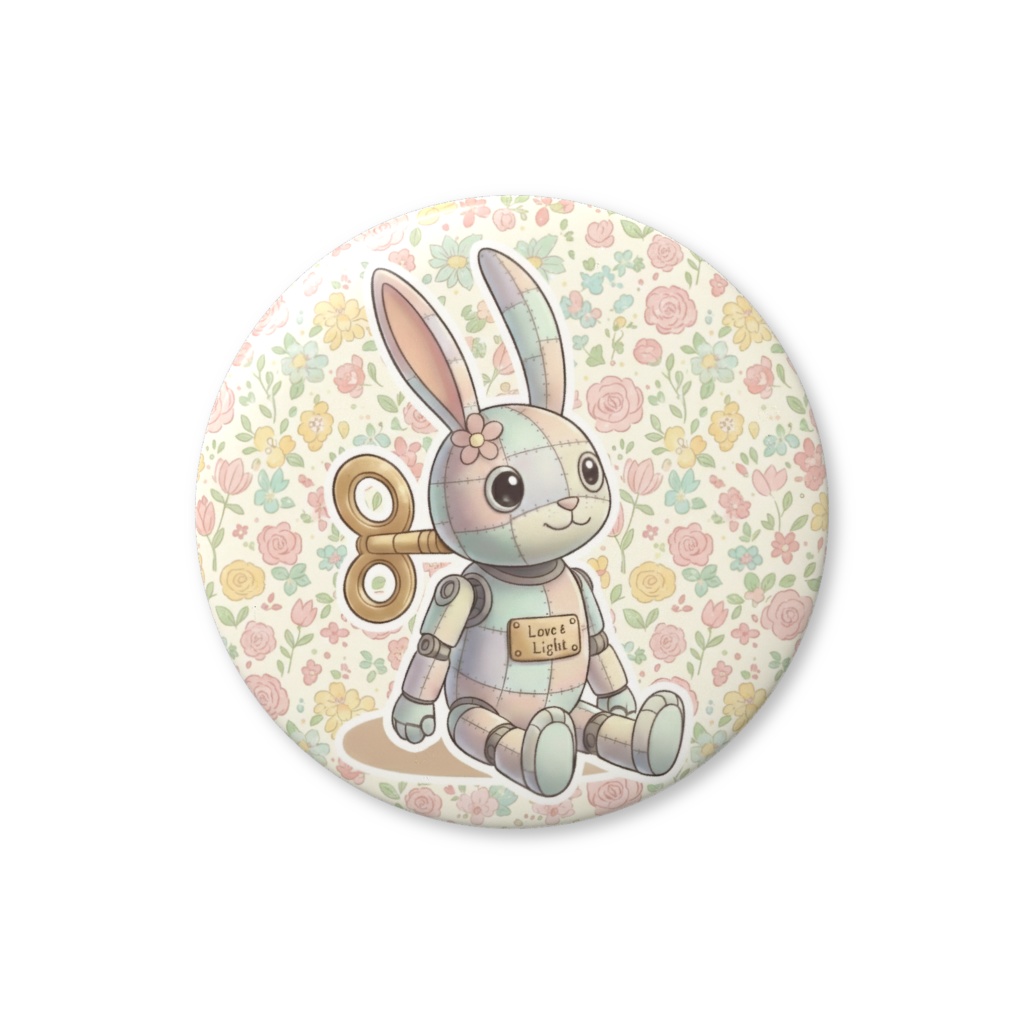 【パッチ🌸】ゼンマイ⚙️仕掛けのウサギの缶バッヂ