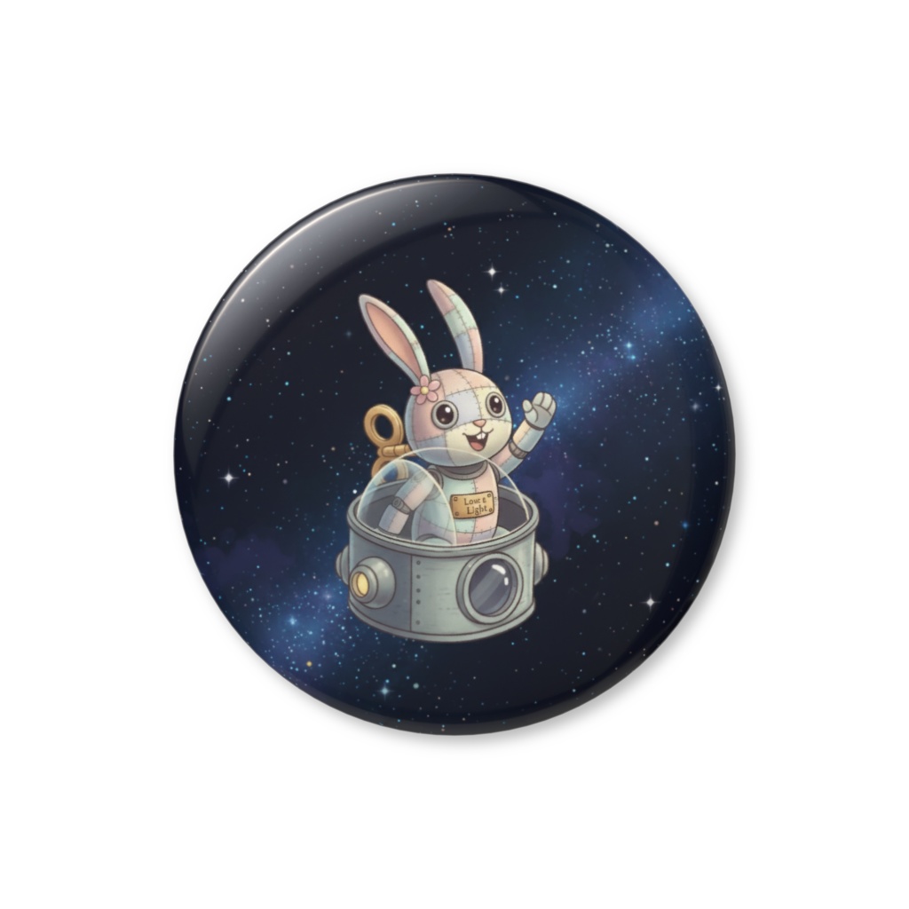 【パッチ🌸】ゼンマイ⚙️仕掛けのウサギの缶バッヂ