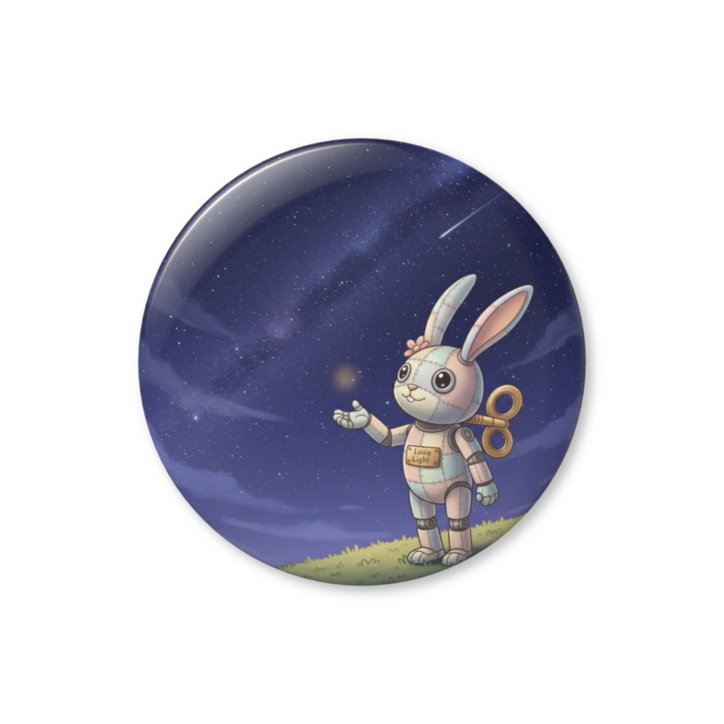 【パッチ🌸】ゼンマイ⚙️仕掛けのウサギの缶バッヂ