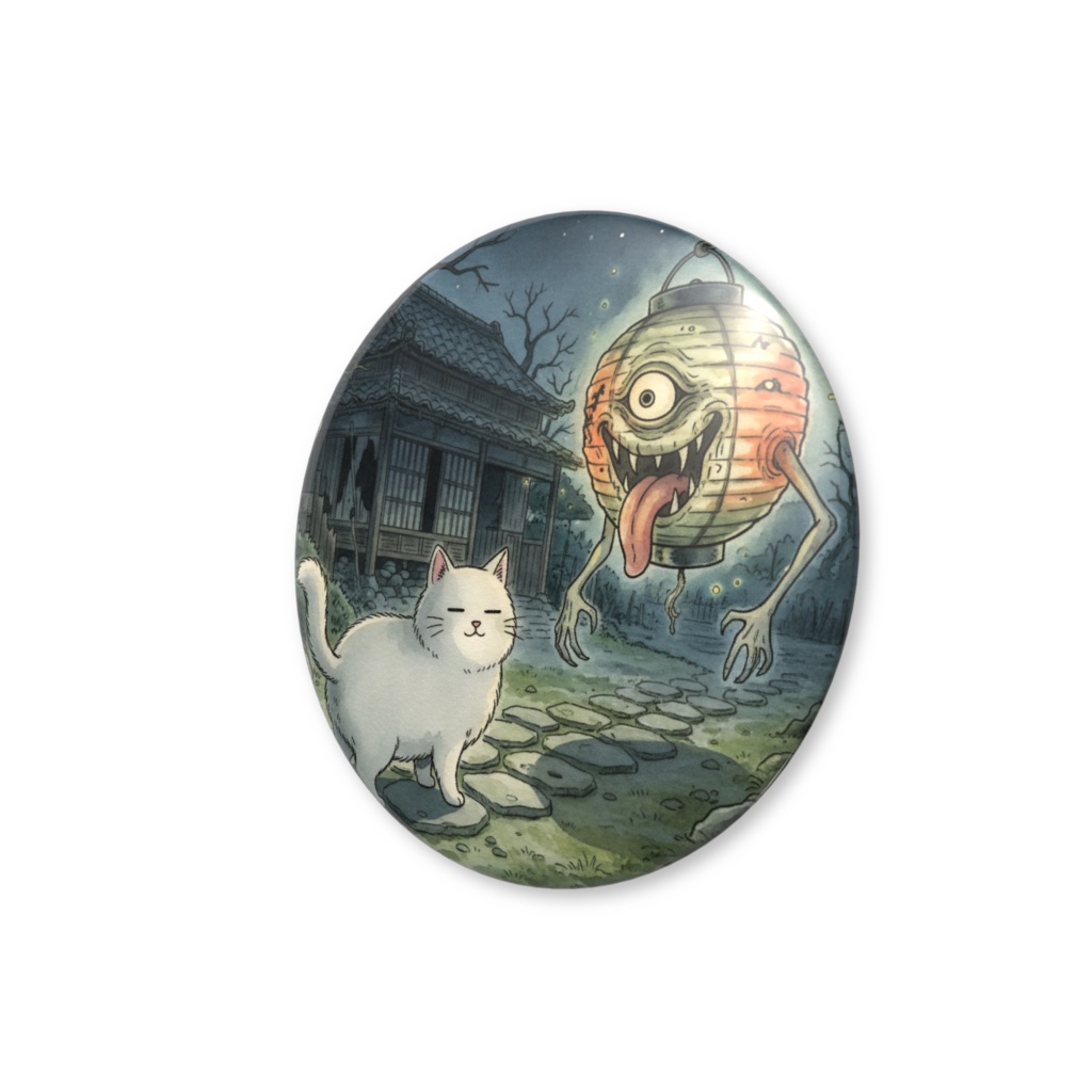 【すんたん🍀】 ぬいぐるみのようなねこの缶バッヂ