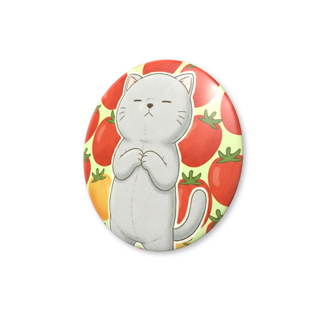 【すんたん🍀】 ぬいぐるみのようなねこの缶バッヂ