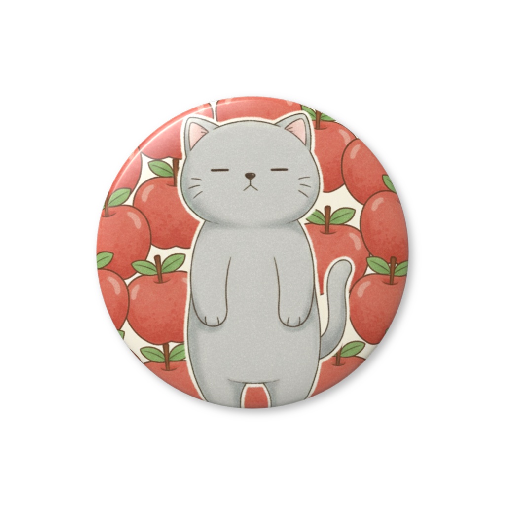 【すんたん🍀】 ぬいぐるみのようなねこの缶バッヂ
