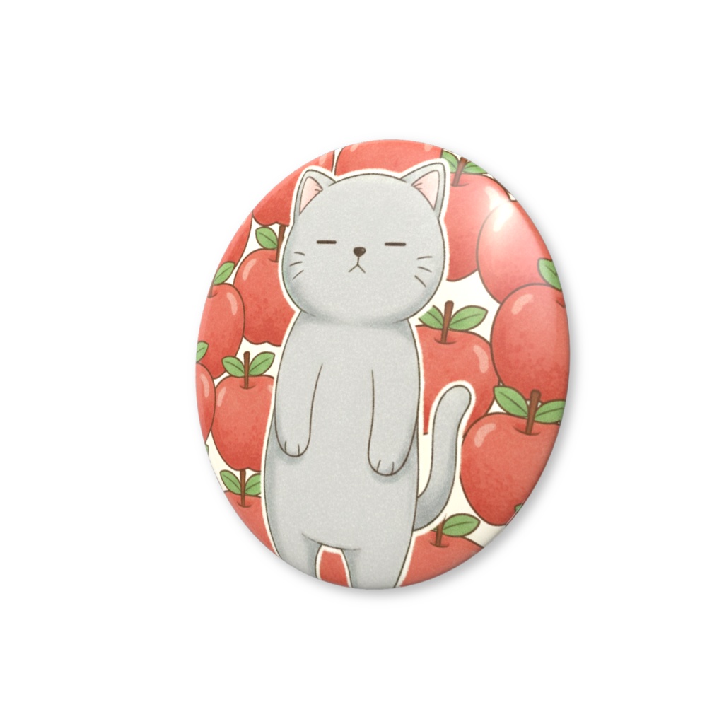 【すんたん🍀】 ぬいぐるみのようなねこの缶バッヂ