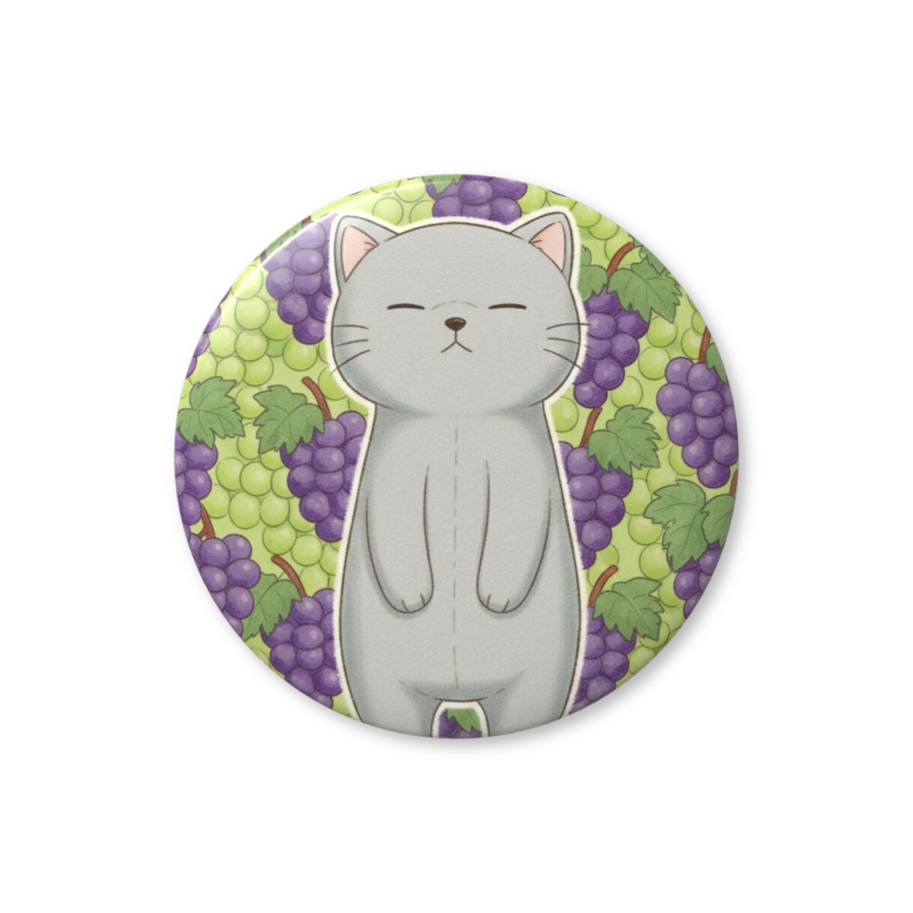 【すんたん🍀】 ぬいぐるみのようなねこの缶バッヂ