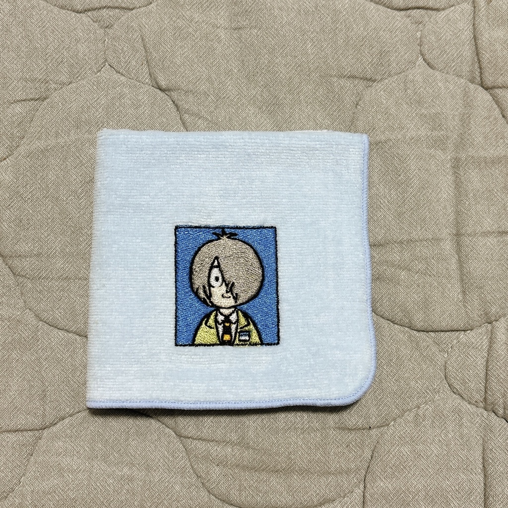 刺繍ハンカチ（市役所ゲタ吉）
