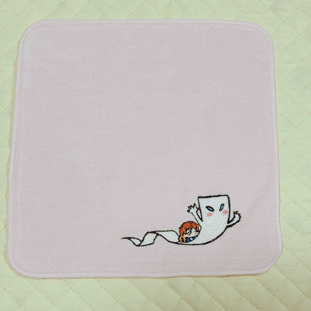 刺繍ハンカチ（もめんさんとベビ鬼太郎）