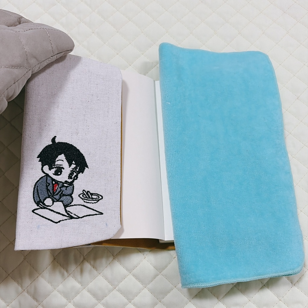 刺繍ブックカバー(鬼水・文庫サイズ)