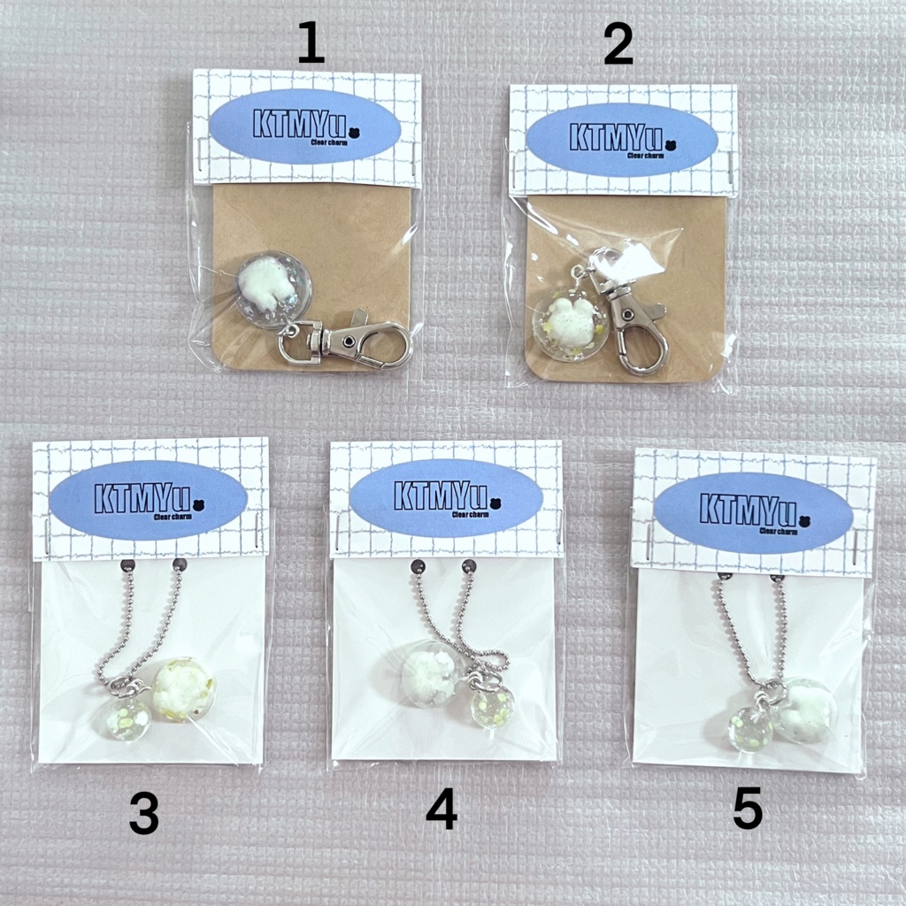 クリアキーホルダー 5種類