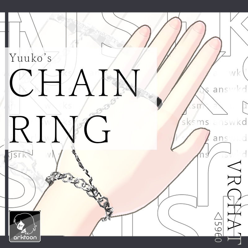 [ VRChat 3d model ] [ Free ] Chain Ring [幽狐族のお姉様] for Yuuko