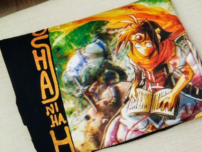 魔物倒して即読書なギン君Tシャツ