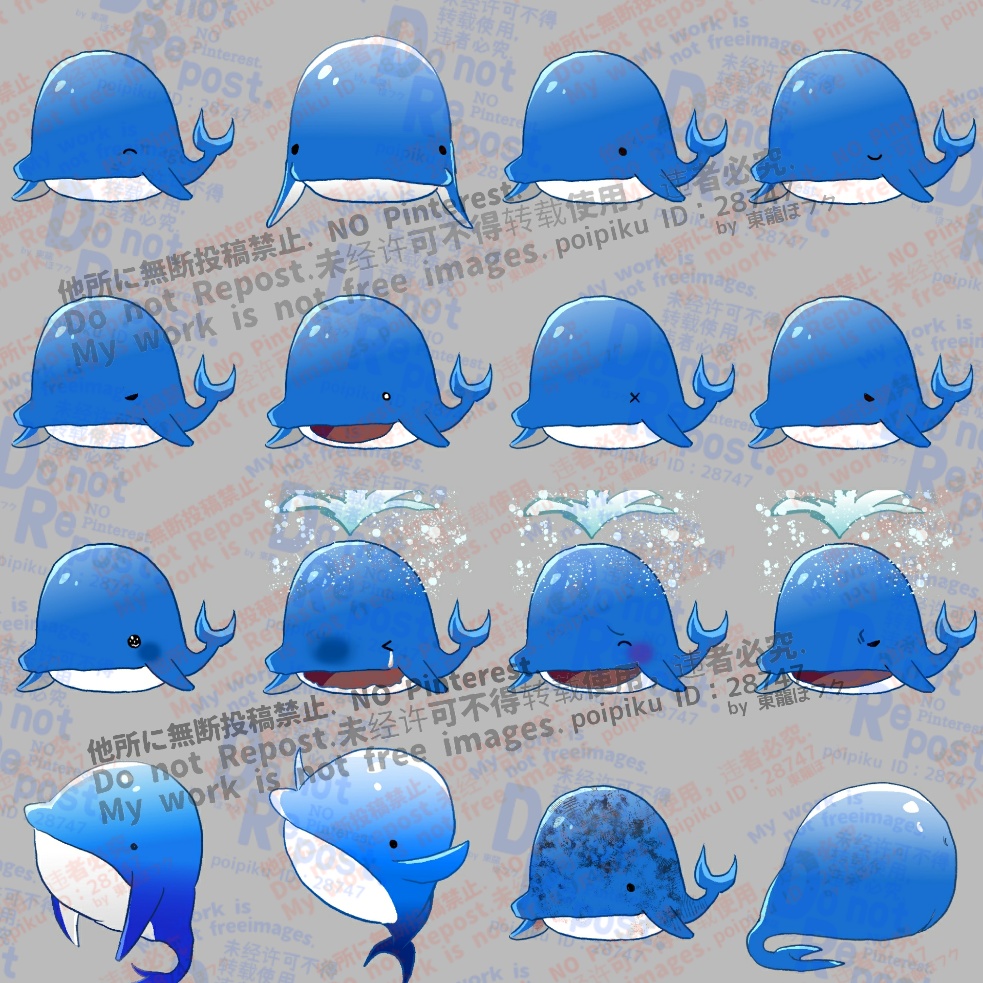 立ち絵素材【くじらのような、イルカのような……】