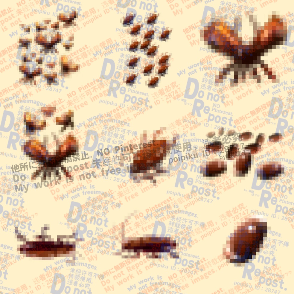 立ち絵素材【ゴキブリモザイク】