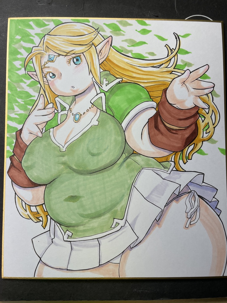 お肉エルフちゃん「中」色紙