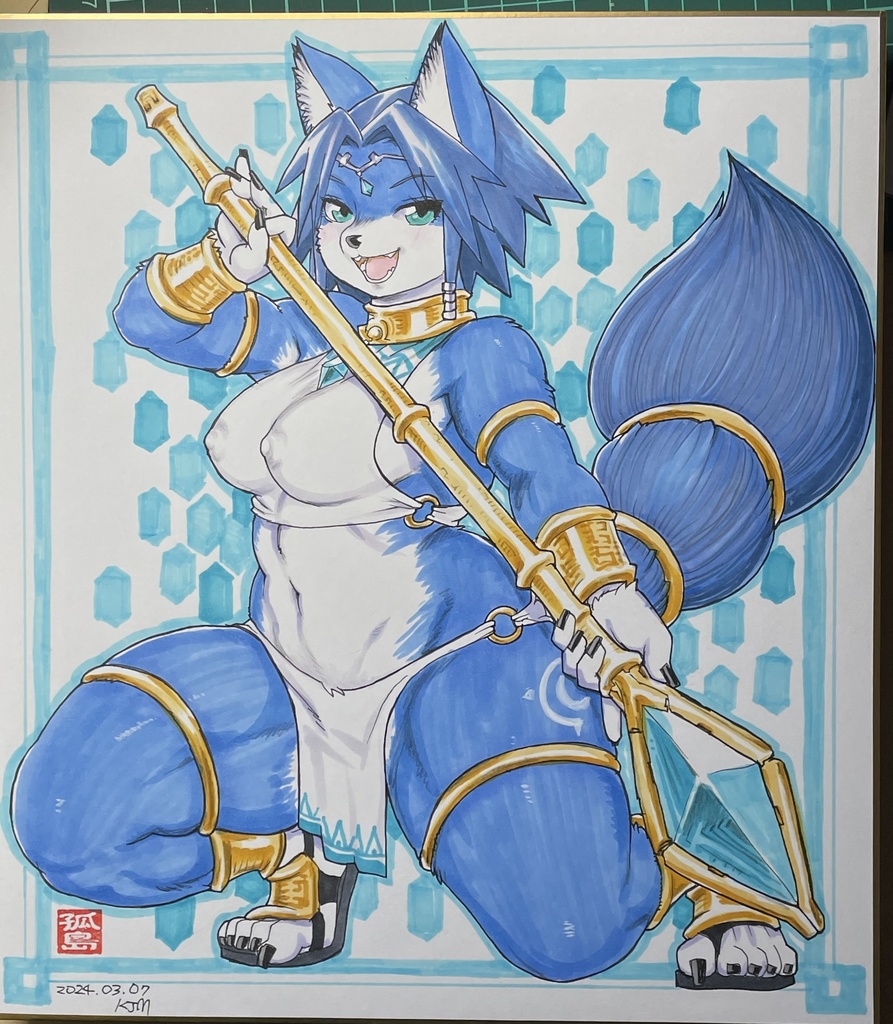 水晶ちゃん色紙「大」