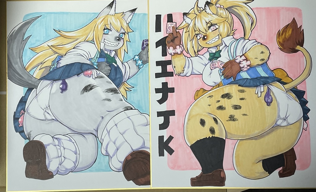 DTハンターズ「大」色紙二枚セット