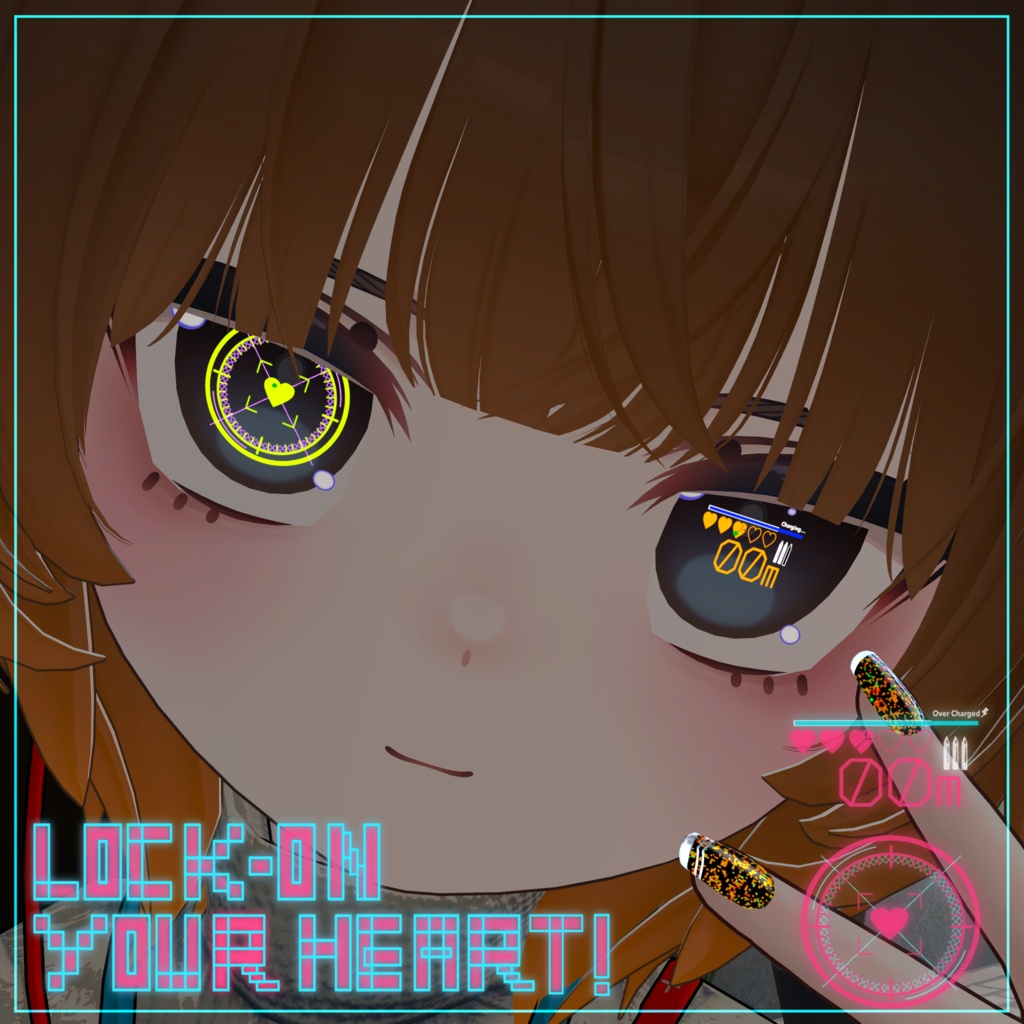 (セール中)動くアイアクセサリー&テクスチャ(Animated Eye Accessories and Textures)「Lock-on Your Heart！」【多数アバター対応】