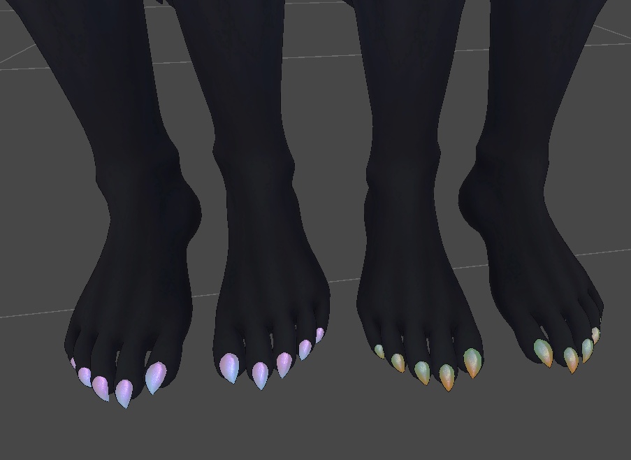 リュオン君のケモ手&足用ネイル(マグネットネイル風)