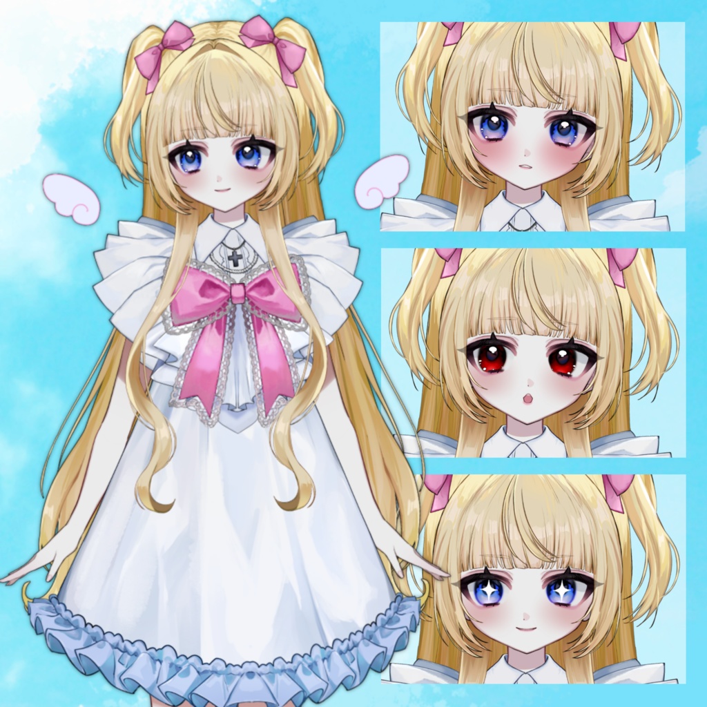 天使モチーフVTuberモデル（Live2D / 汎用モデル）