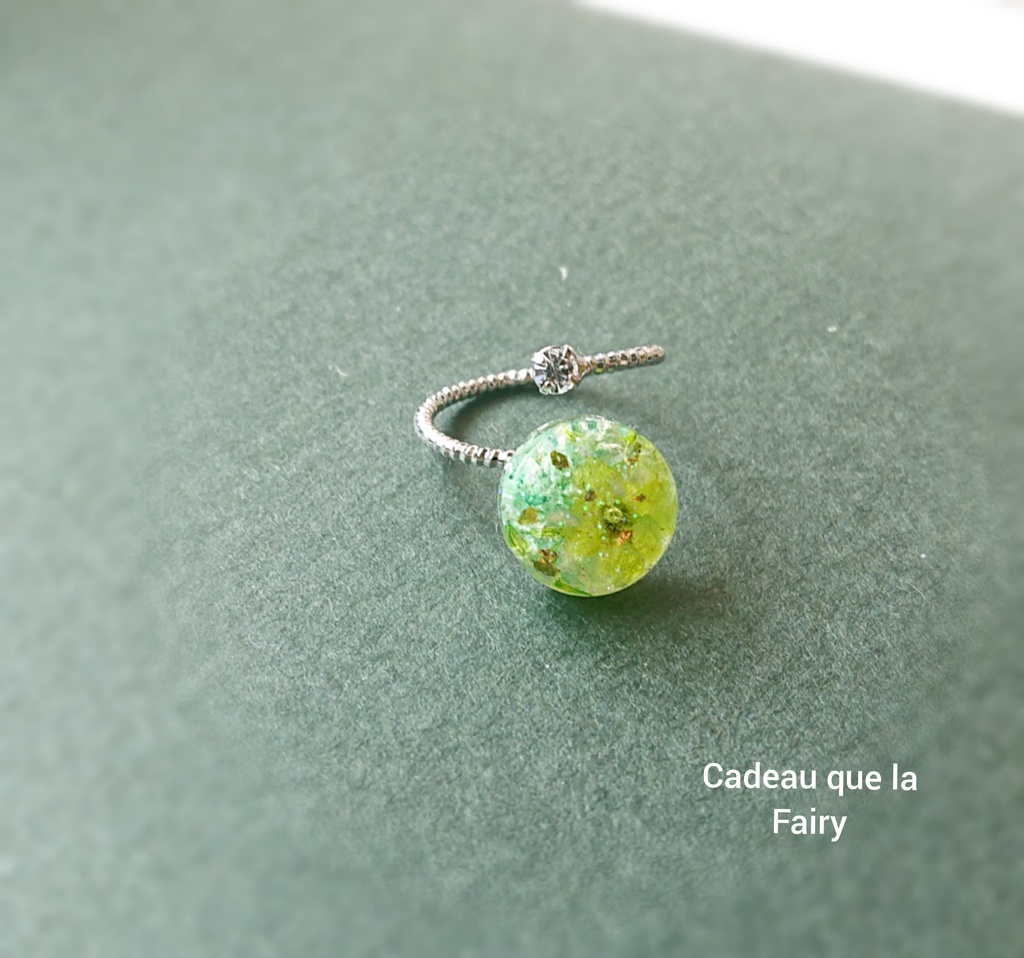 【No.397】フォークリング(緑華)シルバー