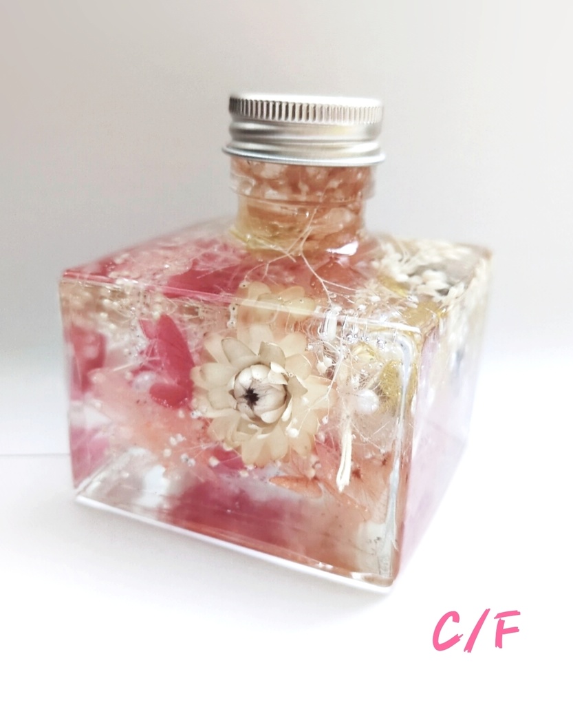 ハーバリウム(ピンク×ホワイト)