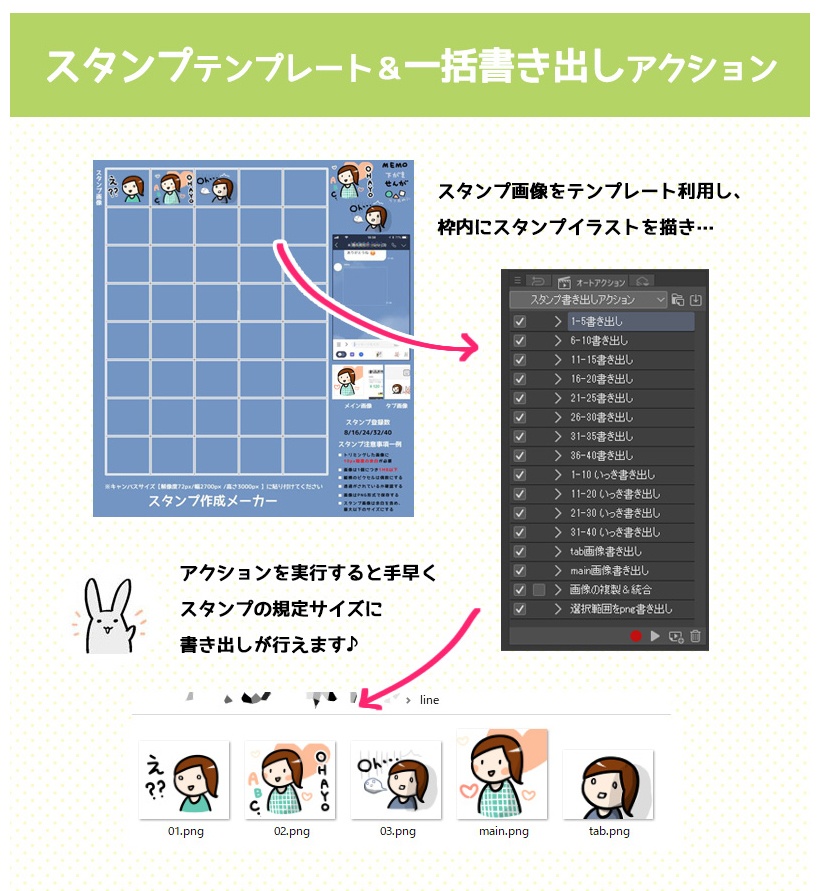 【クリスタで作る!】スタンプ画像一気制作キット