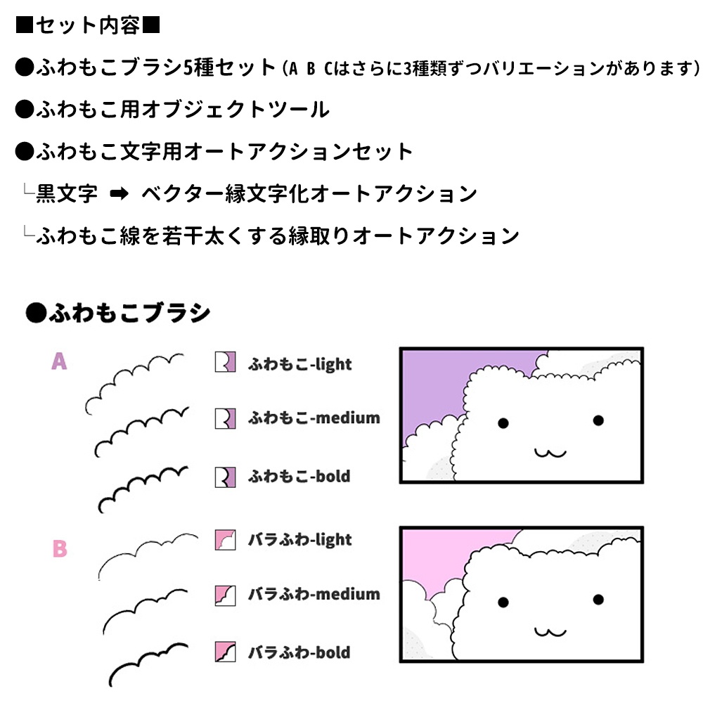 クリスタで作る!【ふわもこ文字】作成キット