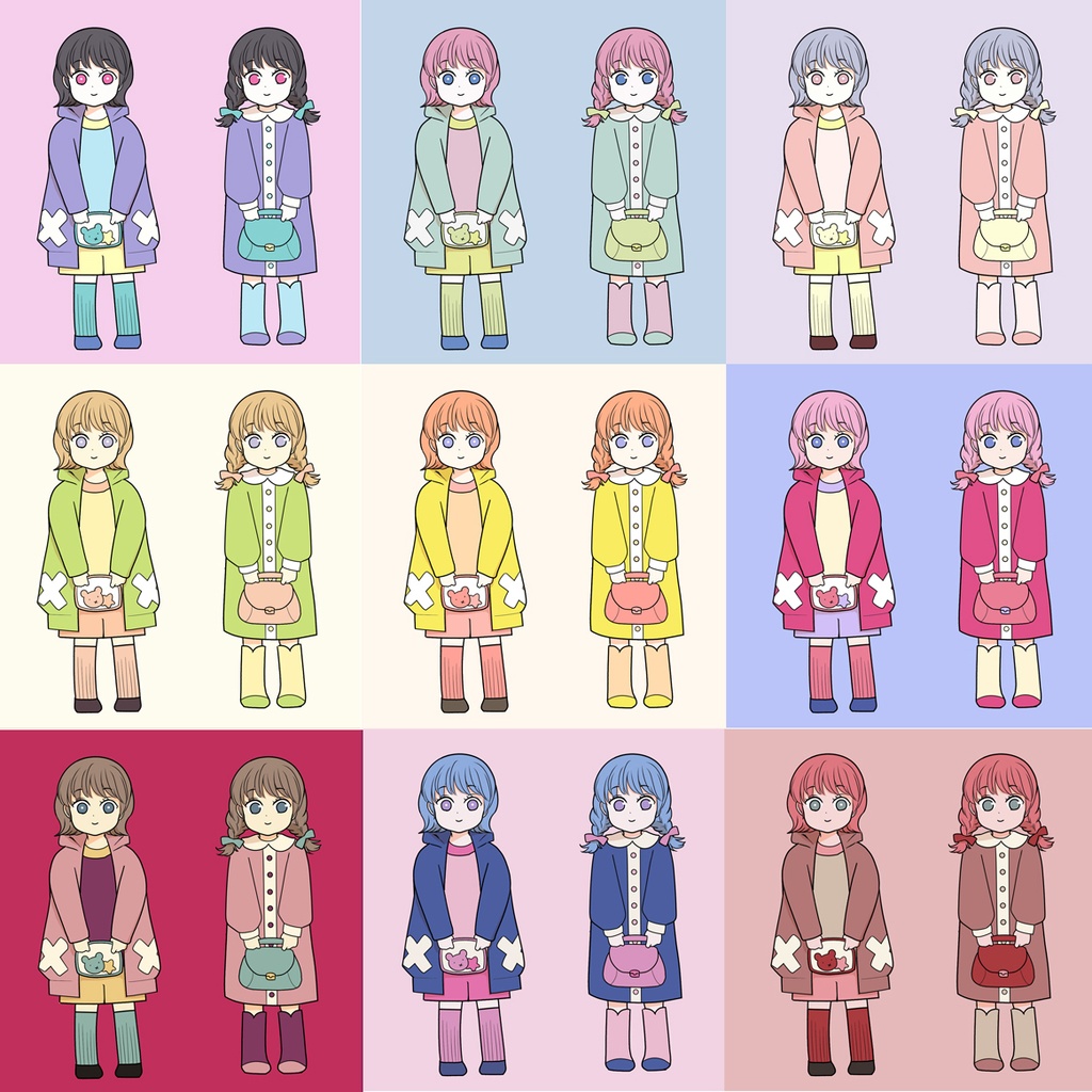 【追加カラーセット③】乙女(ガーリー)カラーセット<全25種>