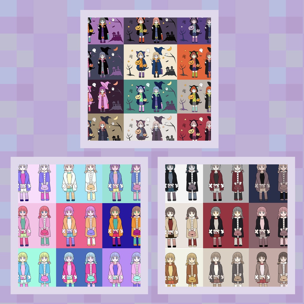 【お得!3カラーセット②】ハロウィン&魔法学校/非現実/ゴシック&クラシックカラーセット<全75種>