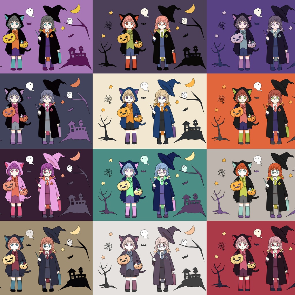 【お得!3カラーセット②】ハロウィン&魔法学校/非現実/ゴシック&クラシックカラーセット<全75種>