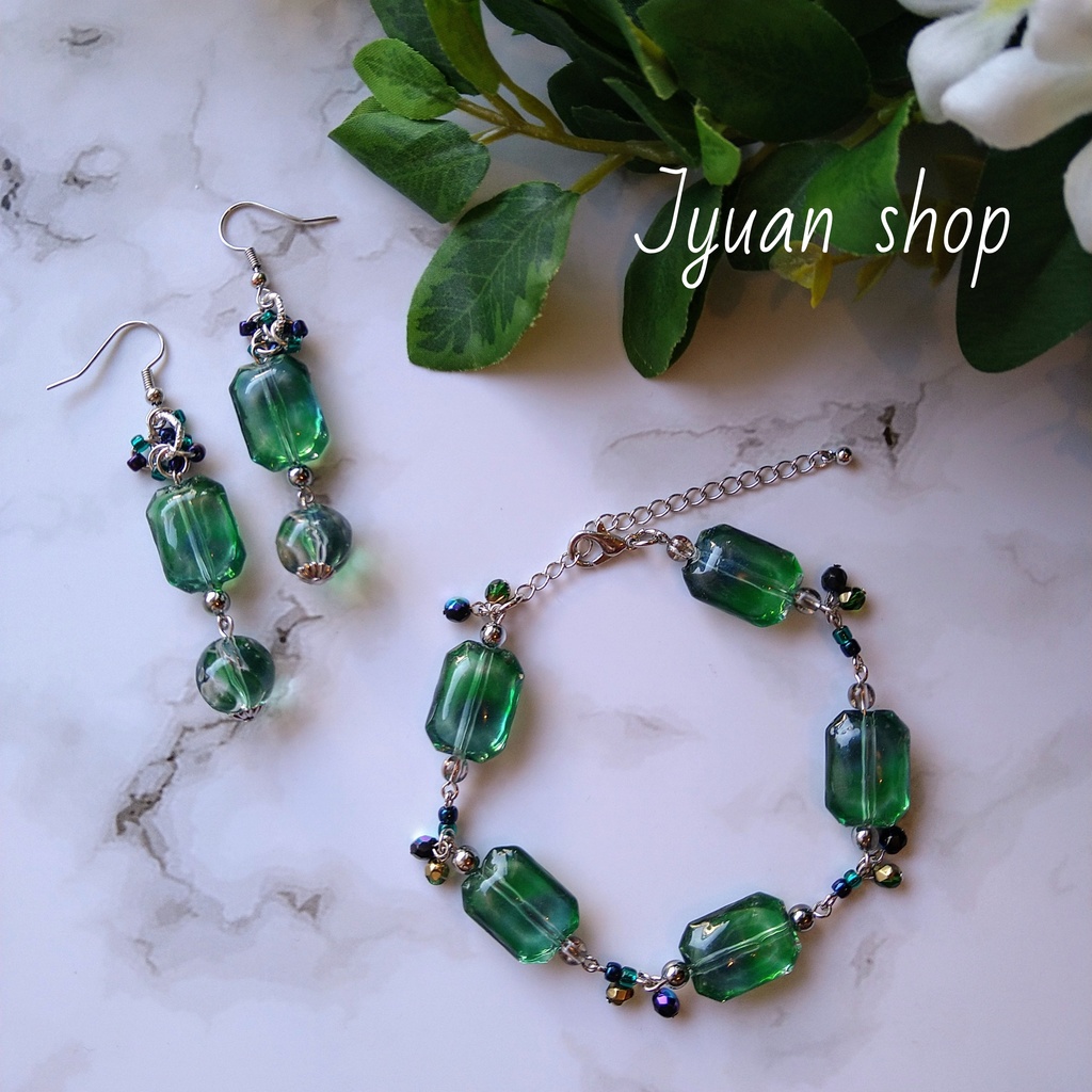 【頒布終了】鬼滅 さねぎゆイメージ ピアス/イヤリング&ブレスレット