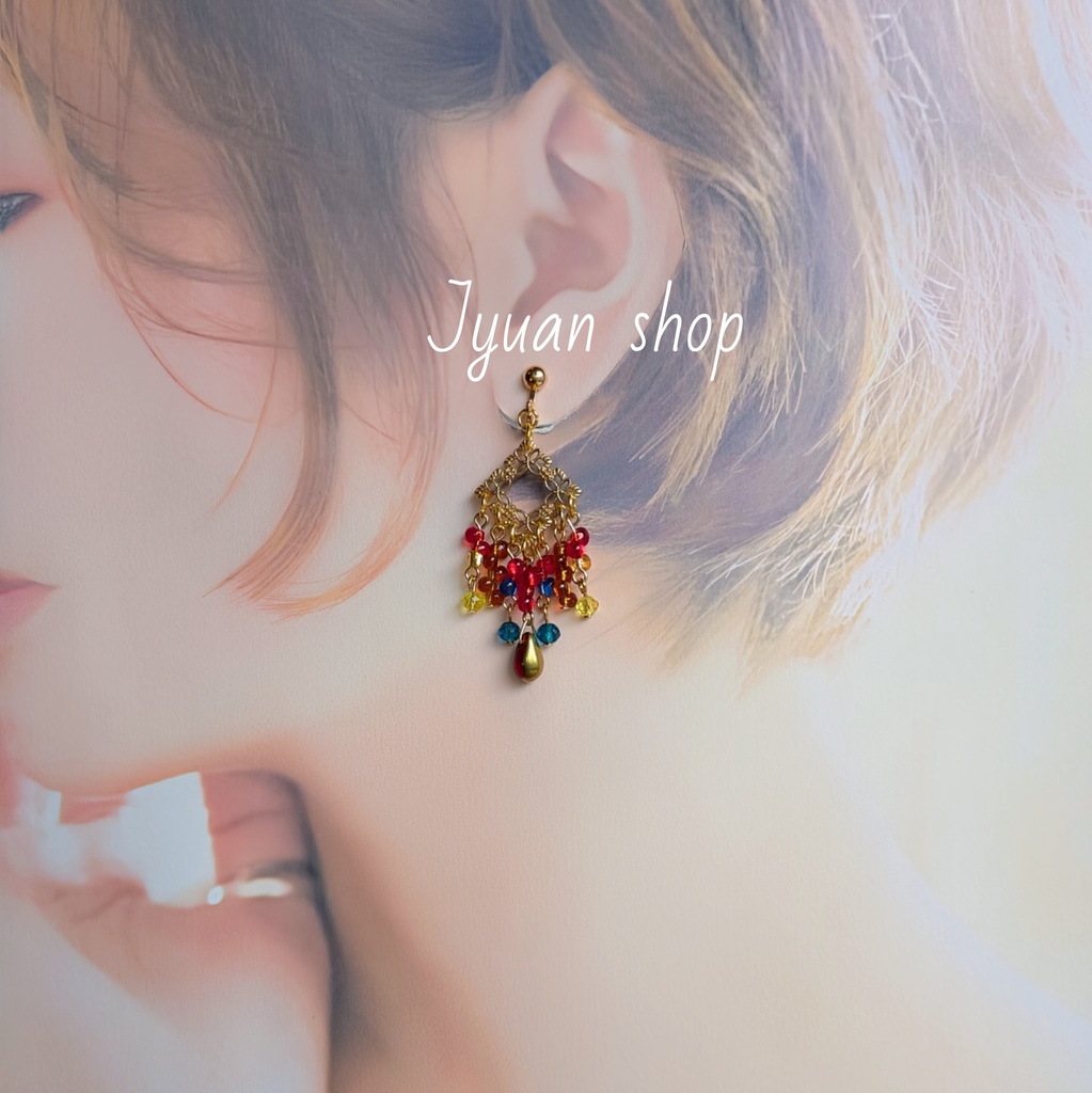 ワンピース ルフィ イメージカラー イヤリング/ピアス