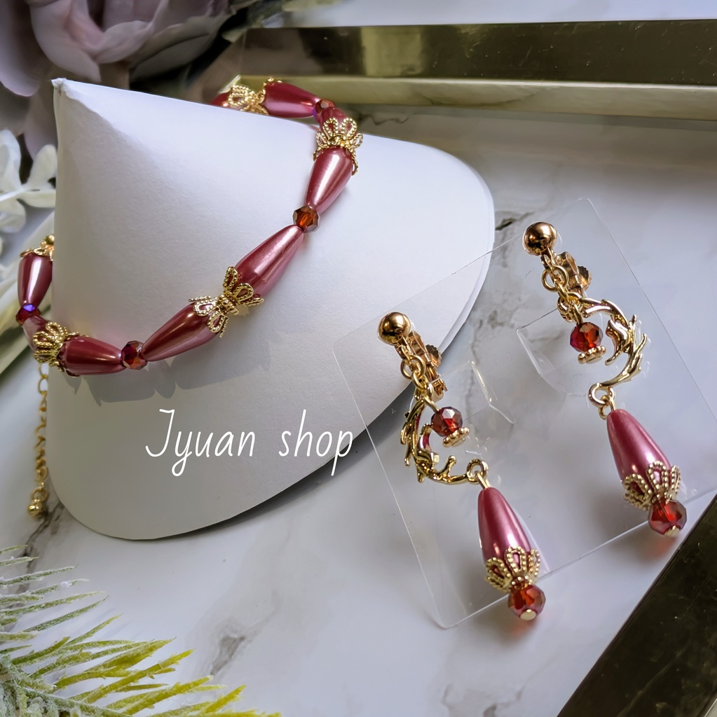 鬼滅 煉獄杏寿郎 イメージ イヤリング&ブレスレット ver.2